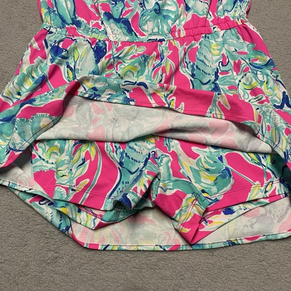Lilly Pulitzer Lana Skort Romper XS Raz Berry Lobsters In Love NEW - Picture 5 of 9